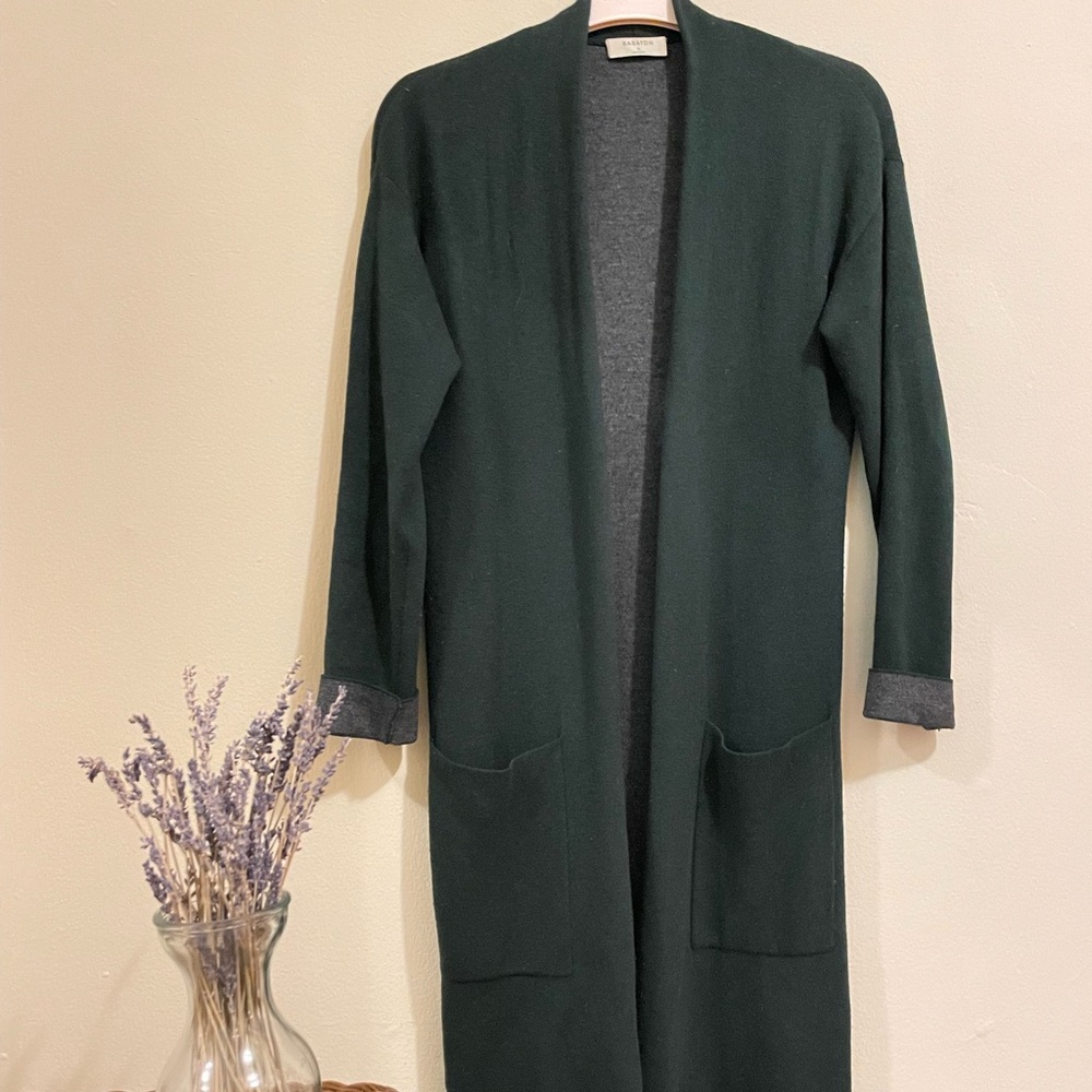 Babaton Forest Green Cozy midi Cardigan - size S